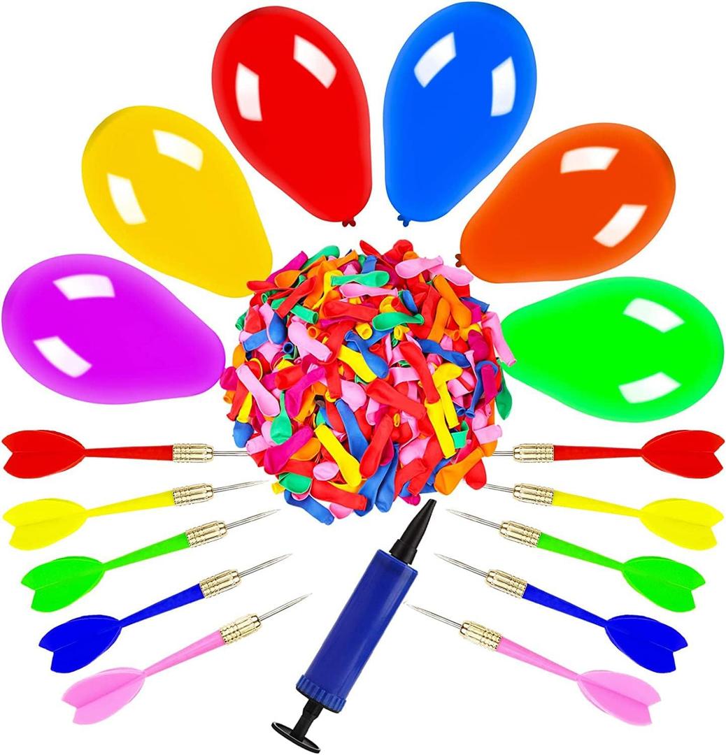 OOTSR Dart Balloon Game Set Includes 500 Balloons & 10 Darts Plus Pump - Exciting Outdoor Game for Adults, Best Carnival, Birthday Party & Backyard Fun OOTSR Dart Balloon Game Set Includes 500 Balloons & 10 Darts Plus Pump - Exciting Outdoor Game for Adults, Best Carnival, Birthday Party & Backyard Fun
