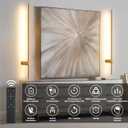 Battery Operated Wall Sconce USB Rechargeable Sconces, 39.3" Brushed Gold Wireless Wall lamp Set of 2, 3000K-6000K & Dimming with Remote Control, LED Wall Lights for Living Room, Bedroom