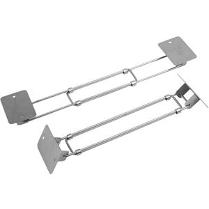Adjustable Length Stainless Steel RV Shower Corner Storage Bar Bathroom Shelves Organization Rod for Inside Bath Accessories with Adhesive, 2 PCS