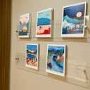 2-Pack Acrylic Magazine Holder Vinyl Records Holder, Display Floating Bookshelves Wall Mounted, Nursery Book Shelves Wall Decor Hanging Magazine Holder for Waiting Room, Living Room, Office, 24 Inch-2Pack