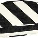 Arden Selections ProFoam Performance Outdoor Seat Cushion 19 x 20, Onyx Black Cabana Stripe