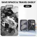 10 Set Compression Packing Cubes, Lightweight Travel Essentials, Stretchable Expandable Storage Bags, Compression Bags for Travel Accessories Luggage Storage Set (10 Pcs, Black)