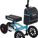 Knee Scooter, All Terrain Foldable Knee Scooter Walker, Disc Brake Knee Walker for Foot Injuries Compact Crutches Alternative (Blue)
