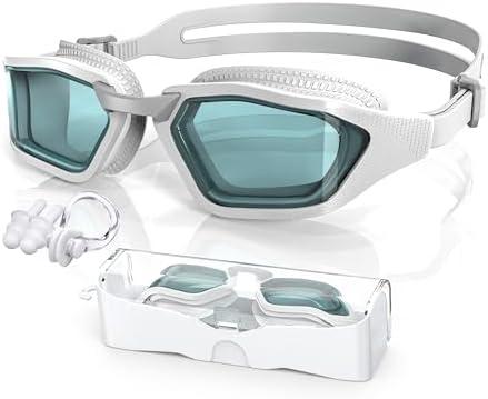 Greatever Sleek Swim Goggles Unisex-Adult, UV400 Protection Swimming Goggles, HD Wide View Goggles, Anti Fog No Leakage