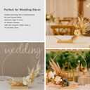 10 Pack Floral Hoop with Stand and 38-Yard Paddle Wire 16 Inch Metal Rings for DIY Centerpiece Table Decorations Crafts Macrame Rings Hoop Wreath Dream Catcher Rings Wedding Christmas Wreaths, Gold