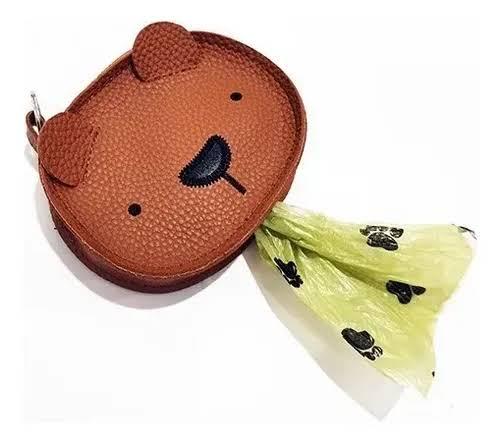 3 x Durable Fauz Leather Dog Poop Bag Dispenser With O Ring