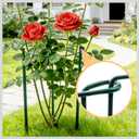 TCBWFY 4-Pack Plant Supports,16" Wx46 H Half Round Plant Support Stakes,6mm Thick Heavy-Duty Metal Peony Cage,Tall Garden Plant Support for Peony,Tomato,Hydrangea,Rose,Outdoor Flower Plant Stakes