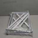 HOME MASTER HARDWARE 16x10 inch Heavy Duty Shelf Brackets, White Metal Wall Mounted Supports for Shelves, L Shaped Shelf Angle Bracket for Floating Shelves, 6 Pack