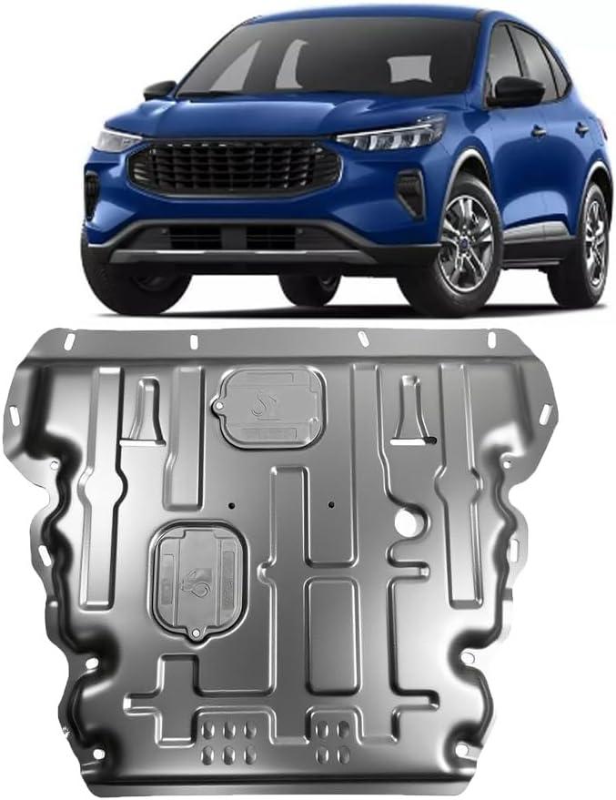 Alloy Steel Front Skid Plate for Ford Escape 2020 2021 2022 2023 2024 2025 Engine Splash Shield Heavy Duty, Impact Resistant Engine Guard Cover for Escape Underbody Guard Plate w/Screw Hardware