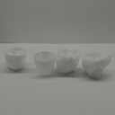 4 Pack Alabaster Glass Lamp Shade Replacement with 1.7" Fitter Opening for Ceiling Fan Light Kit Wall Sconce Pendant Light Fixture