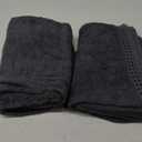 GLAMBURG 100% Cotton 2 Pack Oversized Bath Towel Set 28x55 Inches, Ultra Soft Highly Absorbant Compact Quickdry & Lightweight Large Bath Towels, Ideal for Gym Travel Camp Pool - Charcoal Grey (2 Pack Bath, Charcoal Grey)