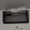 MFTEK Magnetic File Holder, 4 Pockets Magnetic File Folder Holder No Drilling Magnet Paper Mail Organizer Magazine Basket, Hanging Wall Storage Rack for Fridge Cabinets Office Classroom