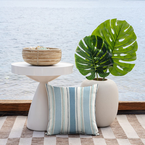 Arden Pillow, 19 in L x 23 in W x 5.5 in H,  French Blue Stripe, 1 pack