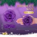 Yunlly 100 Pcs Artificial Flowers Fake Silk Roses Long Stem Rose Bouquet Wedding Party Home Decor for DIY Baby Shower Centerpieces Tables Home Decorations(Purple)