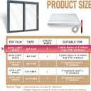 Large Patio Door Shrink Film Window Insulation Kit Cuttable with AdhesiveTransparent,Window Plastic for Winterizing Thicken Thermal Waterproof Insulation Cover Warm Winter (1Pack, 84"W x 120"T) (Clear 1pcs)