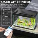 Smart Fish Tank Starter Kit with Smart Temperature Display & Wireless Control, 5.8 Gallon Fish Tank Self Cleaning, 3-in-1 Quiet Filter Pump, 7-Color LED, Heater, Feeder for Beginner Aquarium