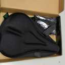 Zacro Bike Seat Cushion - Gel Padded Bike Seat Cover for Men Women Comfort, Extra Soft Exercise Bicycle Seat Compatible with Peloton, Outdoor & Indoor Bike Saddles