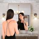 LOAAO 30X36 Gold Bathroom Mirror, Rounded Rectangle Gold Frame Mirror, Brushed Gold Bathroom Vanity Mirror Wall-Mounted, Anti-Rust, Tempered Glass, Hangs Horizontally or Vertically
