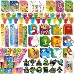 BenLouis Bible Party Favors Christian Inspirational Verses Set Gift Prizes Bulk for Kids Operation Christmas Child Sunday School Religious Church Activities Goodie Bag Stuffers12set Christian