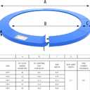 Trampoline Pad, 14ft Trampoline Replacement Safety Pad, Waterproof and Tear-Resistant Safety Spring Cover Round Frame Pad