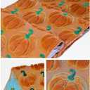 Soft Plush Faux Fur Jacquard Pumpkins Fall Rustic Table Runner, Seasonal Autumn Kitchen Dining Fall Table Decoration Halloween Table Runner for Home Party Decor 13x72 Inch Thanksgiving Decorations