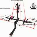 Bike Rack Hitch Carrier for Car, Foldable 2-Bike Rack, 200 lbs Capacity Fits Fat Tire & Standard Bikes, for SUV Truck RV