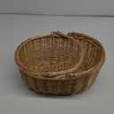Dicunoy Wicker Picnic Basket with Handle, Large Empty Gift Basket to Fill, Open Top Market Harvest Baskets for Garden, Fruit, Candy, Wine, Easter Egg Gathering, Wedding, Vegetables
