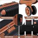 Cosbarn Luggage Sets 5 Piece Suitcases with Wheels, Suitcase Set ABS Hard Case Luggage with TSA Lock Spinner Wheels Durable Travel Luggage