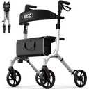 VOCIC Z27 Ultralight 12.7 lbs Rollator Walker with Seat for Seniors