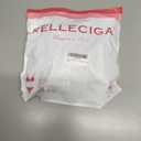 RELLECIGA Women's V Neck Bikini Set Mesh High Waisted Tummy Control Bathing Suit 2 Piece Swimsuit (S)