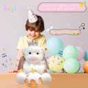 Recordable Dancing & Singing Angel Teddy Bear with Flapping Wings, Personalized Plush Gift for Kids, Parents & Loved Ones, Birthday, White 12.5