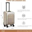 LOVEVOOK Carry On Luggage 22x14x9 Airline Approved,20 Inch Carry-on Suitcase for Women,Softside Suitcases with Wheels,Rolling Checked Luggage with TSA Lock,Lightweight Travel, 20 inch-carry-on-1pc