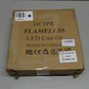 Da by Red Flameless Candles with String Lights, Battery Operated Candles with Remote Control and Timer,Flickering LED Pillar Candles for Home Dcor,Real Wax,5 Pack -Red