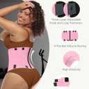 FeelinGirl Waist Trainer Belt Waist Cincher Trimmer Ab Belt Tummy Control Body Shaper with Triple Wrap Women and Men (Pink, XXXL)