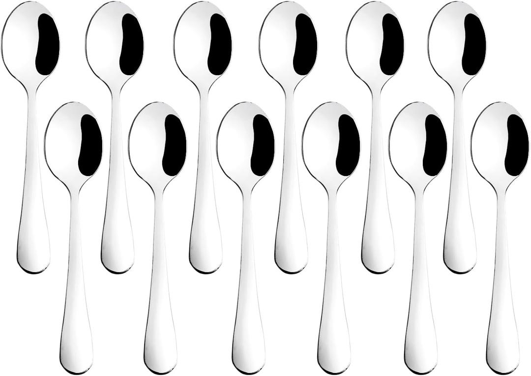 Hiware 12-Piece Demitasse Espresso Spoons, 4 Inches Stainless Steel Mini Coffee Spoons