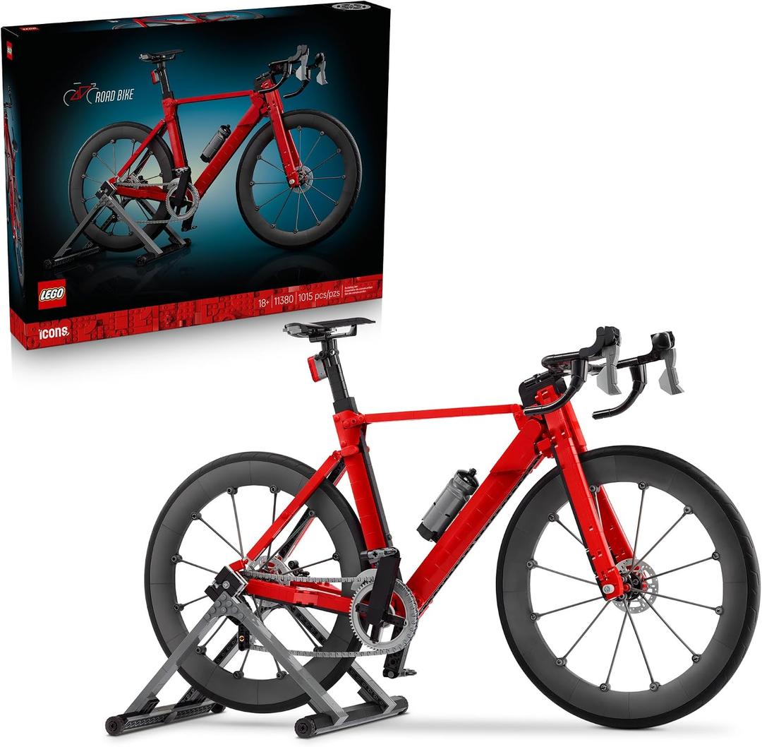 LEGO Icons Road Bike - Building Set for Adults, Ages 18+ - Model Racing Bike with Realistic Details - Home Office or Desk Decor - Gift for Men & Women - 11380