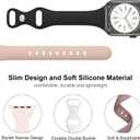 Sport Slim Silicone Bands Compatible for Apple Watch Band 38mm 42mm 40mm 44mm 41mm 45mm 46mm 49mm, Thin Narrow Replacement Strap Wristband for iWatch Series 11/10/9/8/7/SE/6/5/4/3/2/1/Ultra Women Men