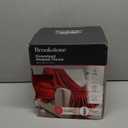 Brookstone Oversized Electric Heated Throw - Heated Blankets - 4 Heat Settings, 4-Hour Auto Shut Off, 100% Polyester, 50"x60" - Red