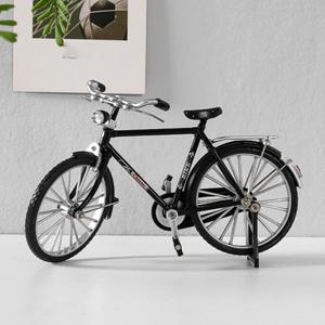 JIALINXIA Miniature Alloy Bicycle Collections Bookshelf Decor, Metal Art Home Accessories, Desk Accessories Toy Finger Bike for Collections Home Living Room Bar Coffee Ornaments (Black)