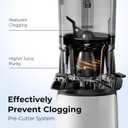 EanOruus Juicer Machines, 3-in-1 Cold Press Juicer with 6.5" Extra Large Chute, 100oz Large Capacity, AC Motor, Makes Juice, Nut Milk & Sorbet, Bright White