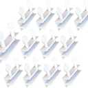 QCAA Sliding Window Security Lock, Child Proof Lock, Aluminum, White, 12 Pack 