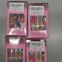 CTTHNBD Press on Nails Long - Square Fake Nails with Flower Butterfly Design - Blue, Full Cover Stick on False Nails - for Women 24 Pcs, 4pack