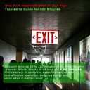 New York Approved Letter 8" Exit Sign Emergency Light Recessed Housing Single and Double Face Optional,Replaceable Acrylic Panel, UL Certified GRMSEL-200
