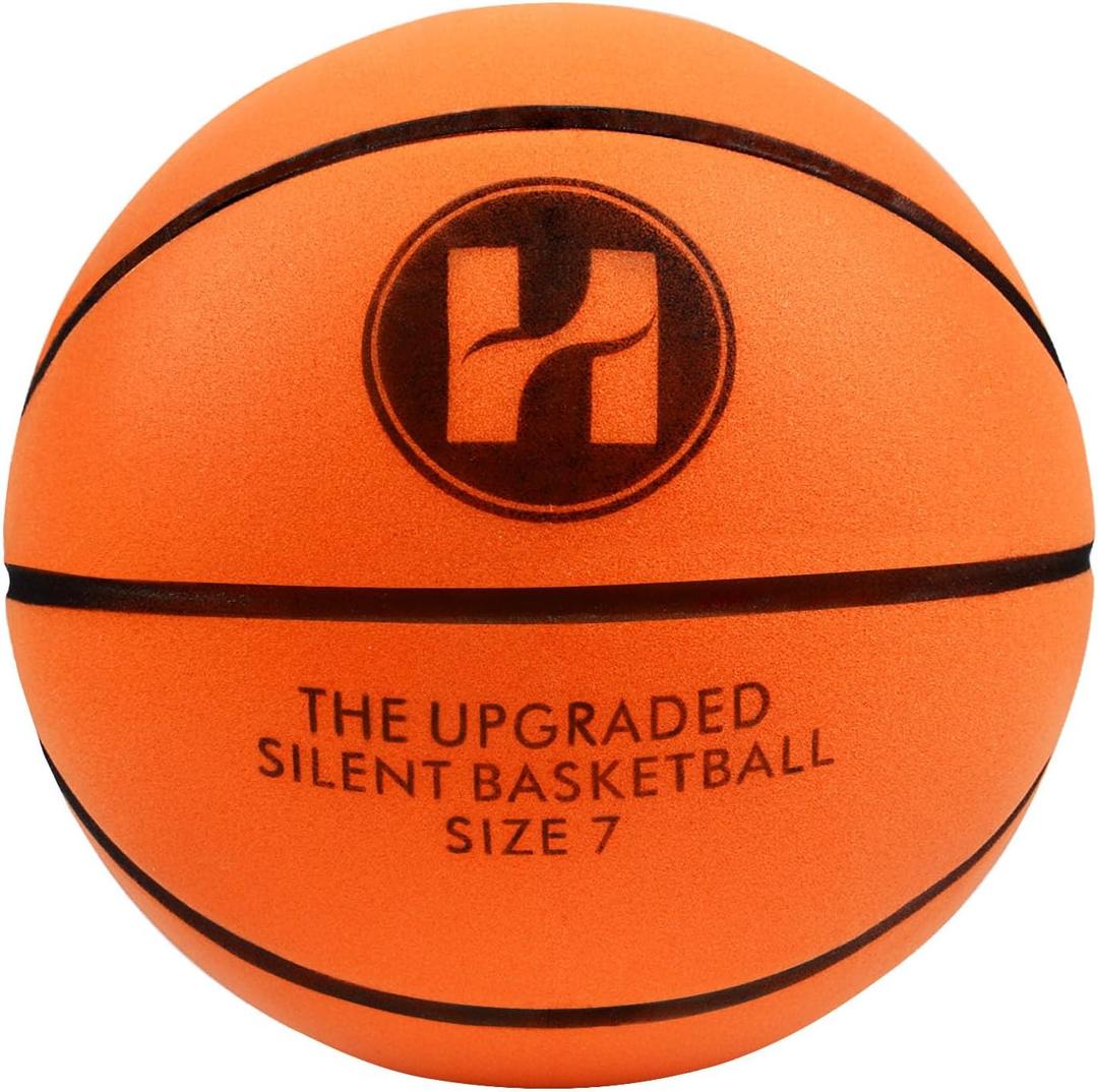 Official Silent Basketball Size 7 (29.5"),Dribble Dream Upgraded Indoor Basketball & Quiet Bounce Dunk Airless Ball with Box (Orange)