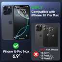 ONLY for iPhone 16 Pro Max Case Waterproof Dustproof, [Built-in Screen Protector] IP68 Waterproof [12FT Military Shockproof] Full Body Heavy Duty Protective Phone CaseBlack