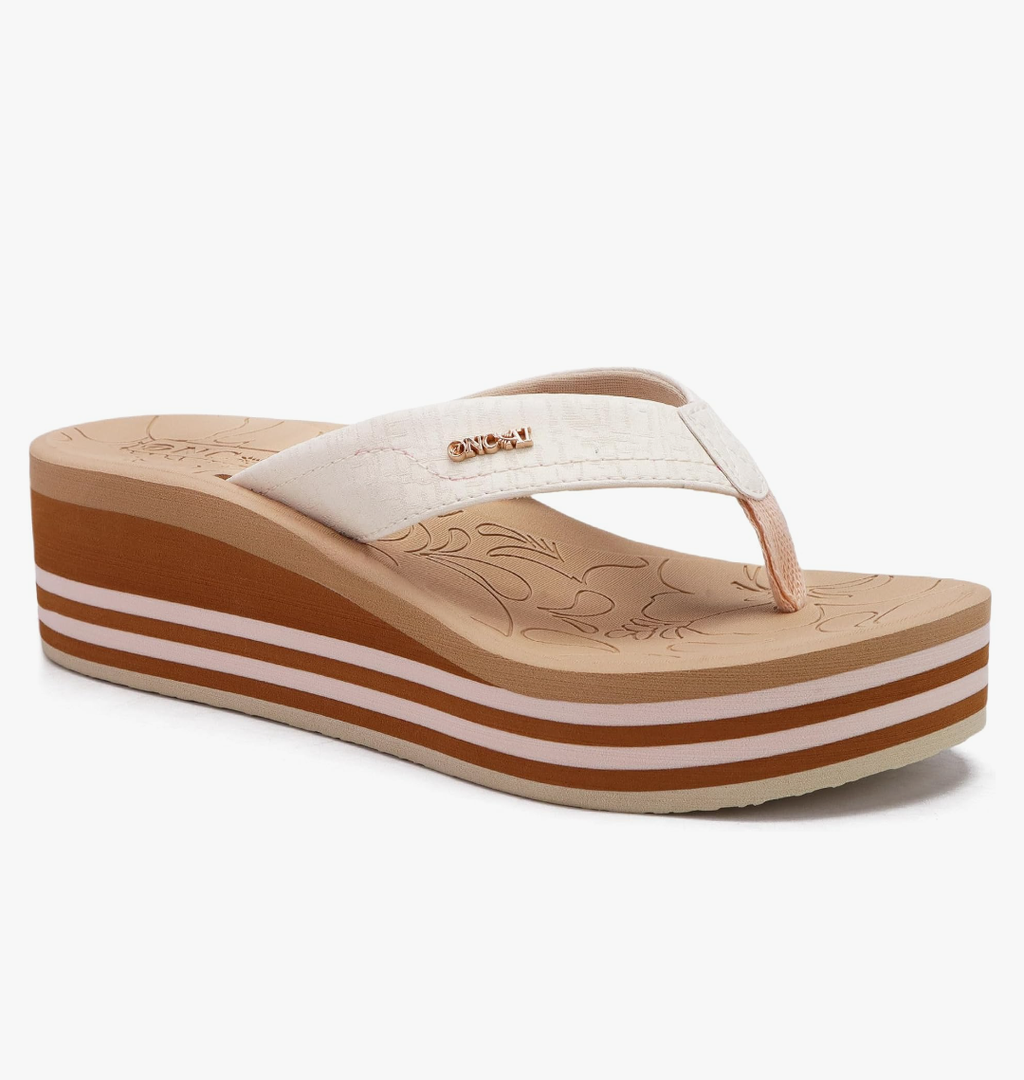 ONCAI Women’s Platform Flip Flops Trendy Dressy Womans Summer Sandals with Comfortable Flatform Arch Support Walking Outdoor Rubber Soles (US Size 8.5) 