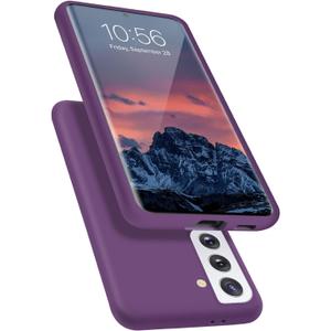 E Segoi Designed for Galaxy S21+ Plus Case, Liquid Silicone Gel Rubber Shockproof Case Soft Microfiber Cloth Lining Cushion Compatible with Galaxy S21 Plus 5G [6.7 inch] (Amethyst)