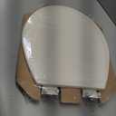Bemis 500EC Durable Wood Toilet Seat with Easy Clean Hinges, Made in USA, Round, Biscuit