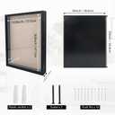 GraduationMall 16x20 Wood Shadow Box Frame Glass Door Display Case with Linen Back and 6 Stick Pins,1.5 inches Interior Depth,Ideal for Memorabilia Pictures Flowers Medals Tickets Rustic Black