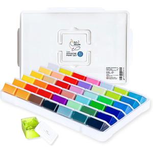 Gouache Paint Set 42 Colors in Cups With Lids (each 50ml/1.7oz)|Intense Pigments, Refillable, Pro-Quality Gouache Paint Set 42 Colors in Cups With Lids (each 50ml/1.7oz)|Intense Pigments, Refillable, Pro-Quality
